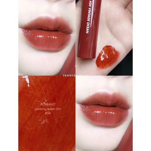 Son Romand Glasting Water Tint #04 Vintage Ocean - Màu đỏ gạch | BigBuy360 - bigbuy360.vn