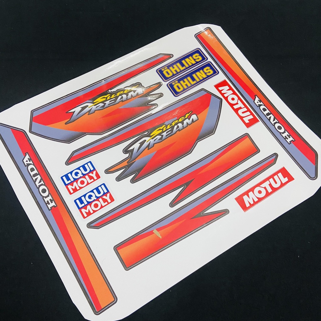 [DECAL] TEM DÁN TRANG TRÍ XE DREAM ĐỜI 2001 CAO CẤP KÈM LOGO SIÊU ĐẸP