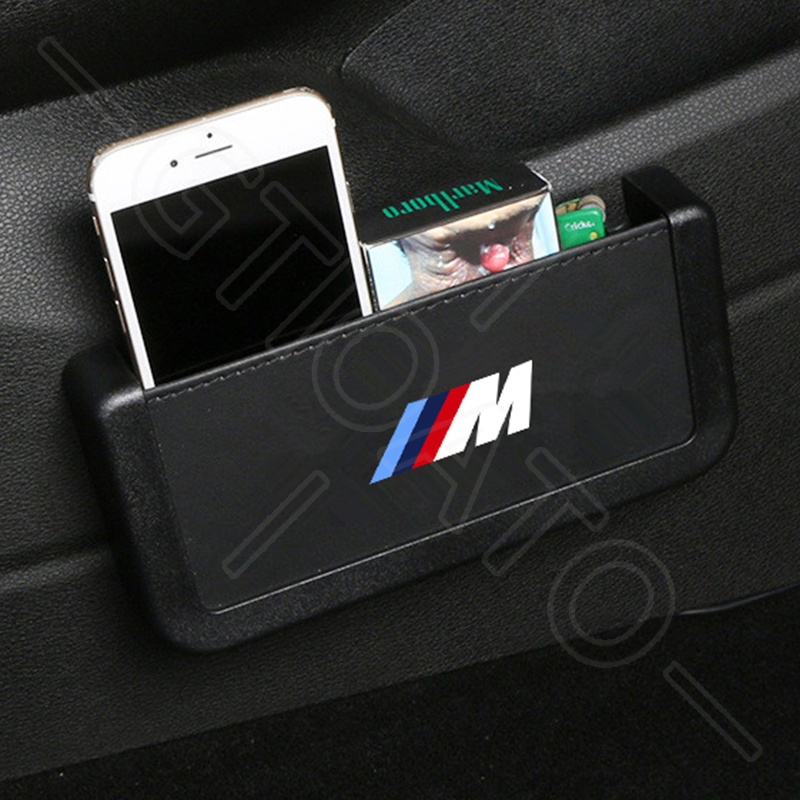 GTIOATO Cho BMW M Hộp Đựng Điện Thoại Trên Oto Hộp Đựng Điện Thoại Trên Xe Túi Đựng Điện Thoại Trên Ô Tô Khay ĐựNg Đồ Ô Tô HộP ĐựNg Đồ TrêN Ô Tô Phụ Kiện Xe Hơi Cho BMW X4 E46 E90 F30 F10 1 X2 8 118I 320i M4 E60 218i X5 M3 318i X7 E39 7 E36