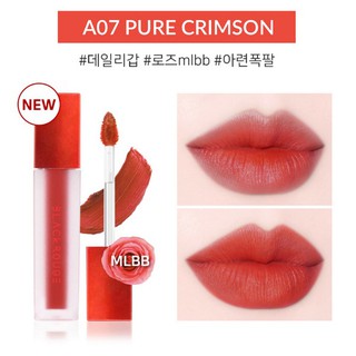 Son Kem Lì Black Rouge Air Fit Velvet Tint màu #A07 Đỏ pha cam hồng siêu đẹp siêu lì
