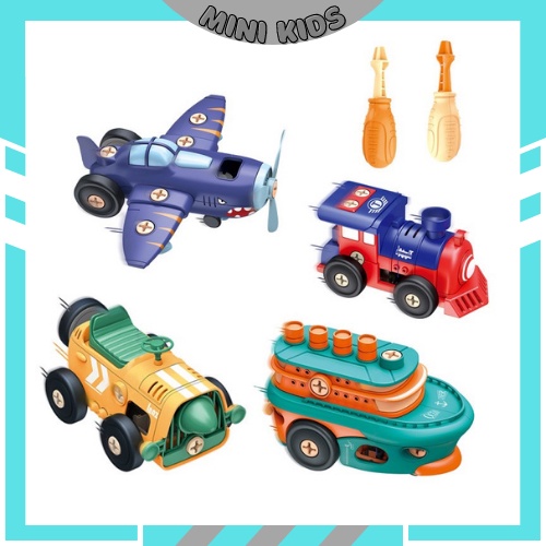 Đồ Chơi Ô Tô, Máy Bay Lắp Ráp, Đồ Chơi Thông Minh Phát Triển Trí Tuệ Cho Bé