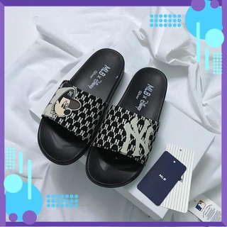 Dép quai ngang, dép thời trang nam nữ mb mickey black