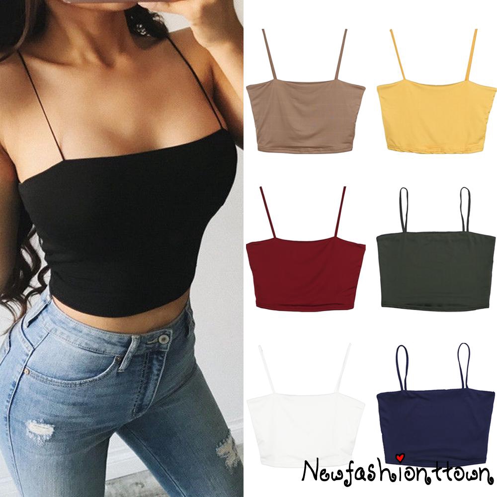UK Sexy Womens Cross Strappy Bra Tank Tops Bustier Vest Crop Top Bralette Blouse
