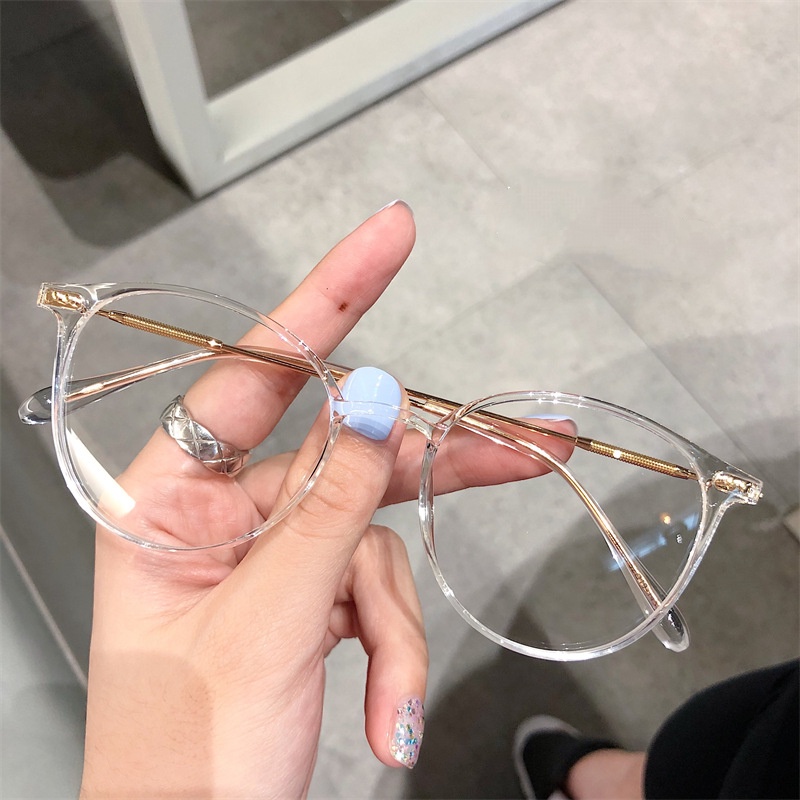 Gọng kính cận nam nữ VIENDO mắt tròn đổi màu chống ánh sáng xanh thời trang nhựa dẻo cắt kính cận theo yêu cầu