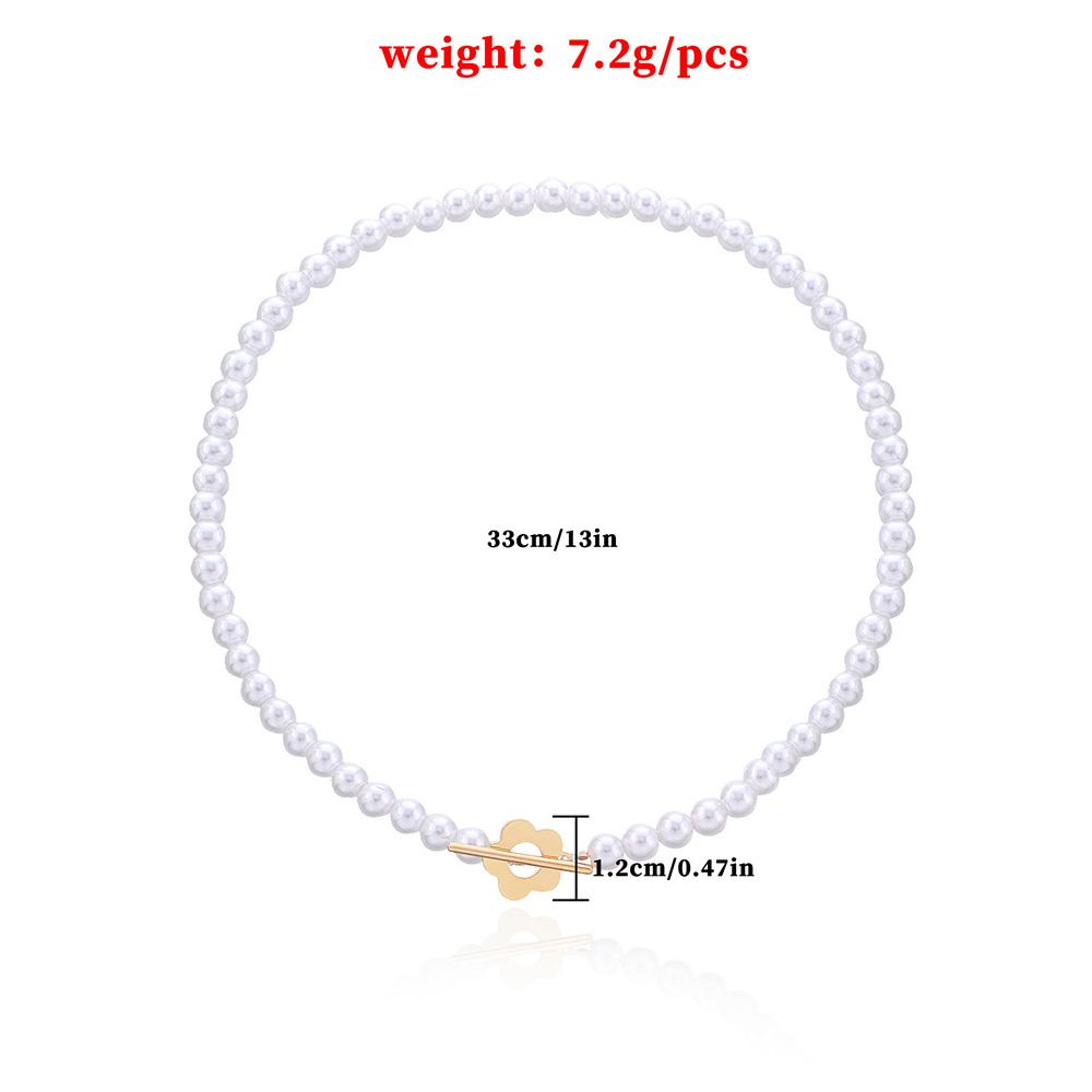 Vòng Cổ Choker Bằng Thép Đính Hạt Ngọc Trai Nhiều Màu Sắc Lãng Mạn Phong Cách Hàn Quốc Cho Nữ