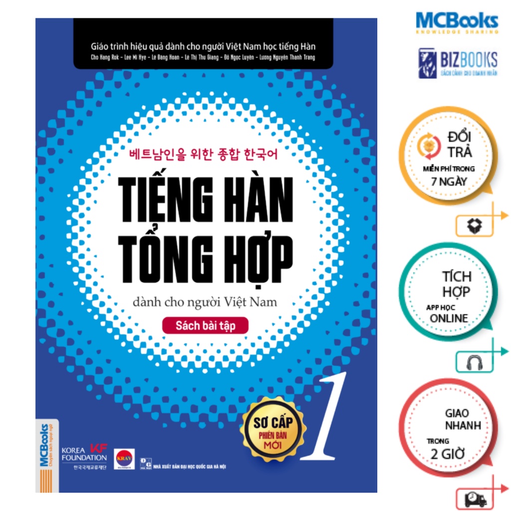 Sách - Tiếng Hàn Tổng Hợp Dành Cho Người Việt Nam - Sơ Cấp 1 Mcbooks