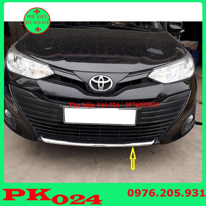 Ốp cản trước Vios 2019-2022 mạ crom trang trí chống trầy bảo vệ xe