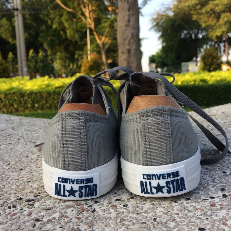 Giày Chuck 2 AllStar Cổ Thấp Xám Nhạt Nam