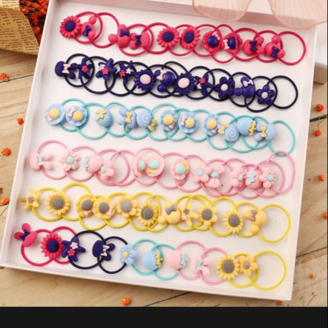 Set 10 sợi thun buộc tóc cho bé