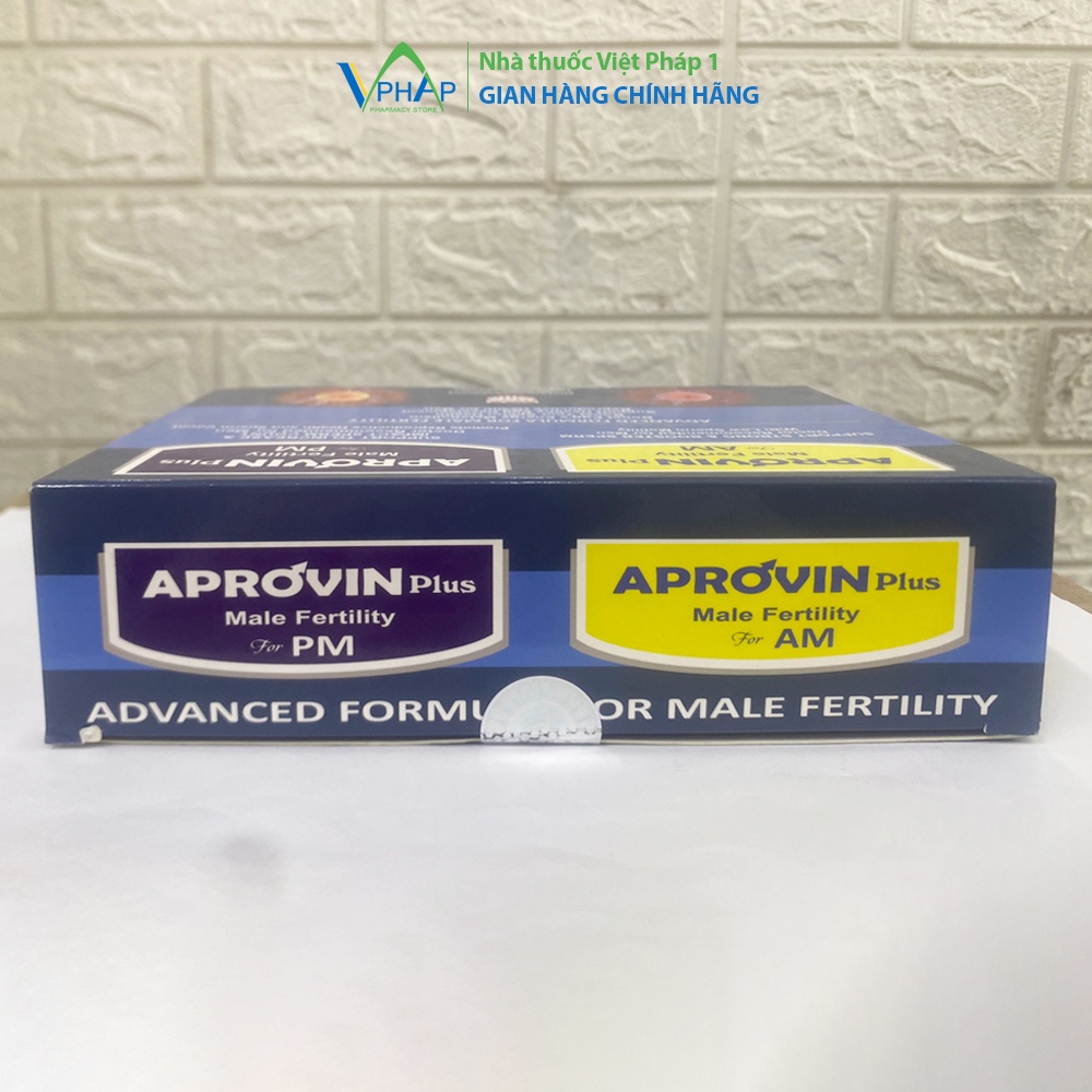 Aprovin Plus giúp cải thiện số lượng và chất lượng tinh trùng ở nam giới hộp 60 viên