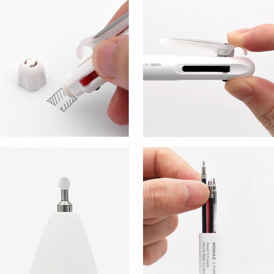 Bút Bi 4 Trong 1 Xiaomi KACO (0.5mm / 3 Màu) - 1 Ngòi Bút Chì & 3 Ngòi Bút Bi