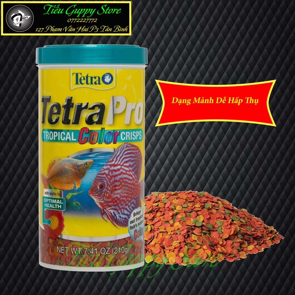 Tetra Pro Tropical Fish Color Crisps Dạng Mảnh Nhỏ - Thức Ăn Cao Cấp Dành Cho Cá Dĩa và Các Dòng Cá Thủy Sinh