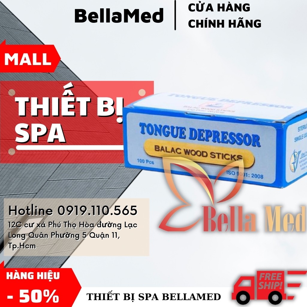 Que Đè Lưỡi Gỗ (Hộp 100 cái)