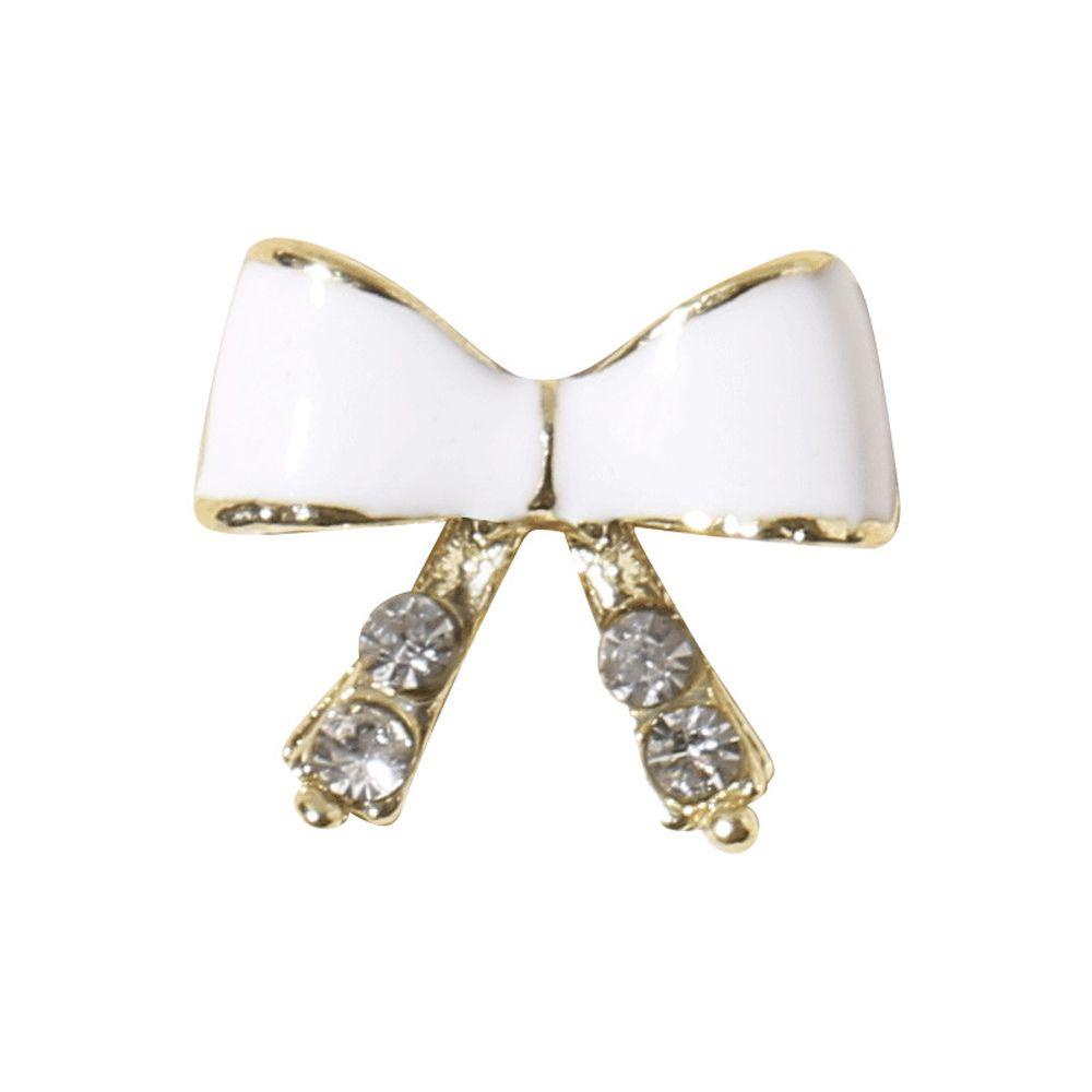 Phụ Kiện Trang Trí Móng Tay Hình Nơ Màu Trắng Đen Thời Trang