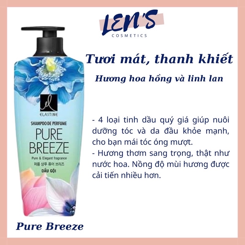 Dầu Xả Elastine Hương Nước Hoa - 3 Mùi Hương 600ML