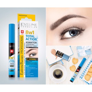 Dưỡng mày Eveline 8B1 Total Action 10ml