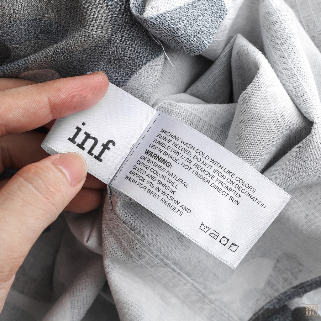 Áo Sơ Mi Nam INF Ngắn Tay Họa Tiết, Chất Vải Cotton Dày Dặn Cao Cấp, SM004826, SOMEHOW