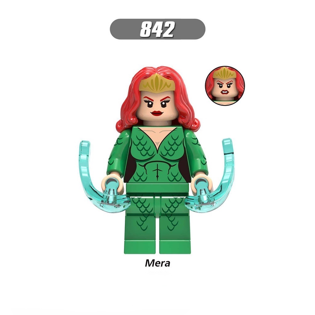 Mô Hình Lego minifiguras Jaguete Superman Aquaman Ocean Master Mera Reign Bizarra Miss America Bizarre