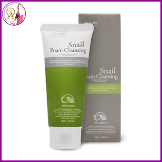 Sữa rửa mặt tinh chăt ốc sên 3w clinic foam cleansing snail