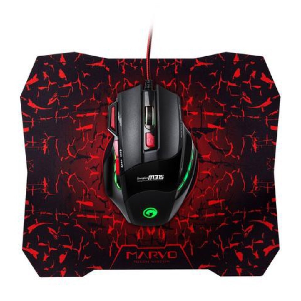 Chuột Mouse &amp; Mouse Pad MARVO M315+G1 Gaming