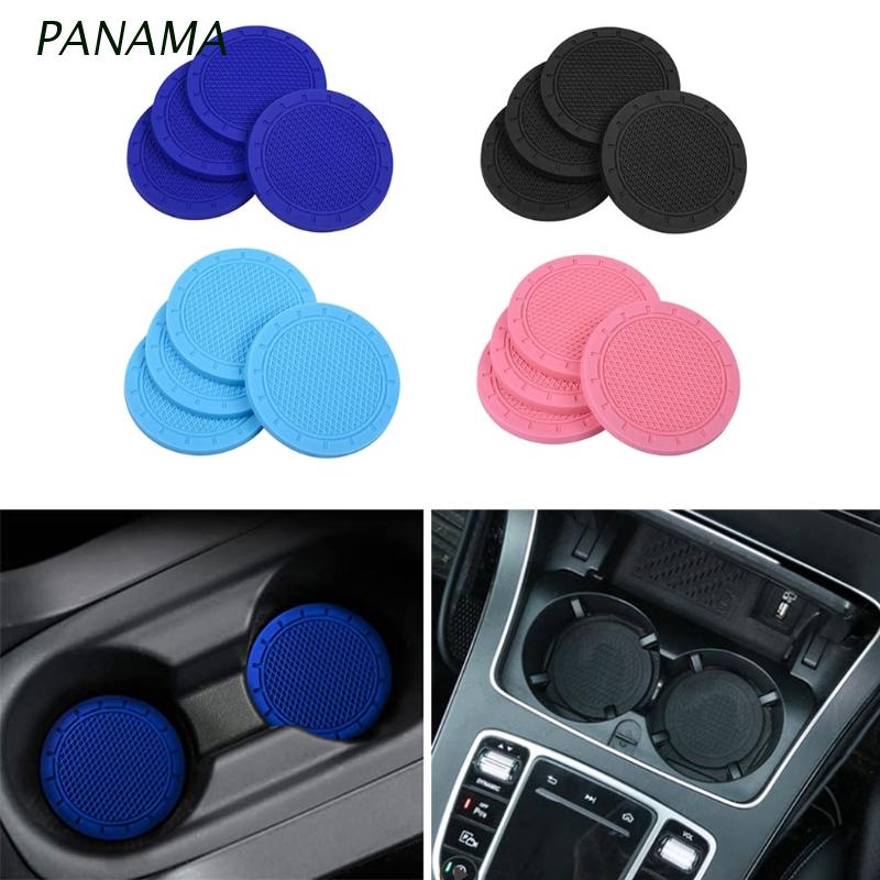 Bộ 4 miếng lót cốc nước bằng PVC chống trượt chống sốc chống thấm nước tiện dụng cho xe hơi