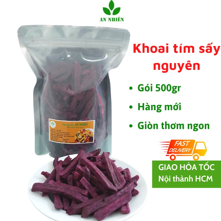 Khoai lang sấy khoai tím hàng nguyên An Nhiên 500gr