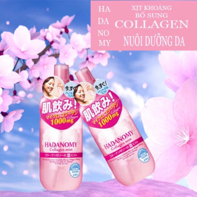 Xịt Khoáng Collagen Hadanomy 250ml Nhật Bản