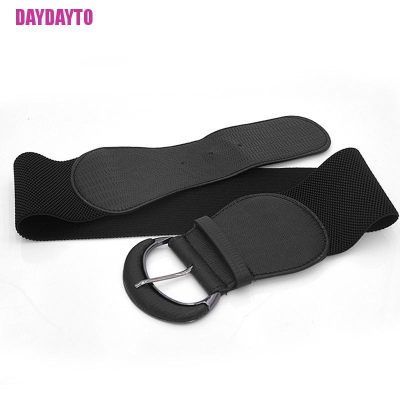 Thắt Lưng Giả Da Bản Rộng Co Giãn Thời Trang Cho Nữ