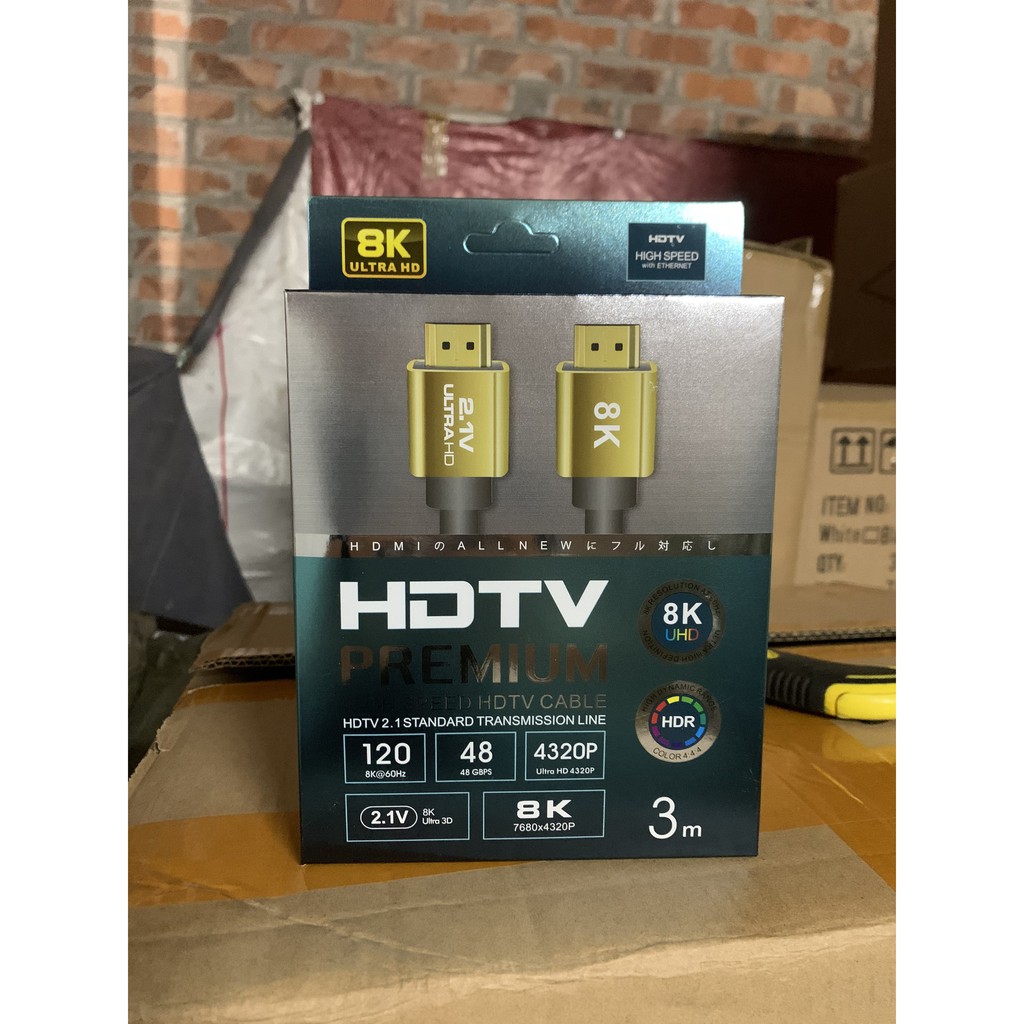 Cáp HDMI 2.1 8K dài 3m  cao cấp ARIGATO (HDMI to HDMI Cable , 8K Video Adapter Cable) TTBO's