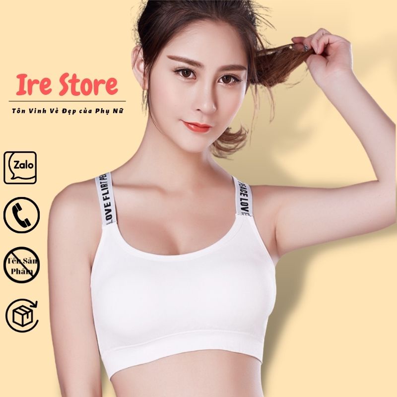 Áo Lót Nữ Thun Có Mút Nâng Đẩy Ngực, Áo Bra Thể Thao Nữ 2 Dây Tập Gym - 1102