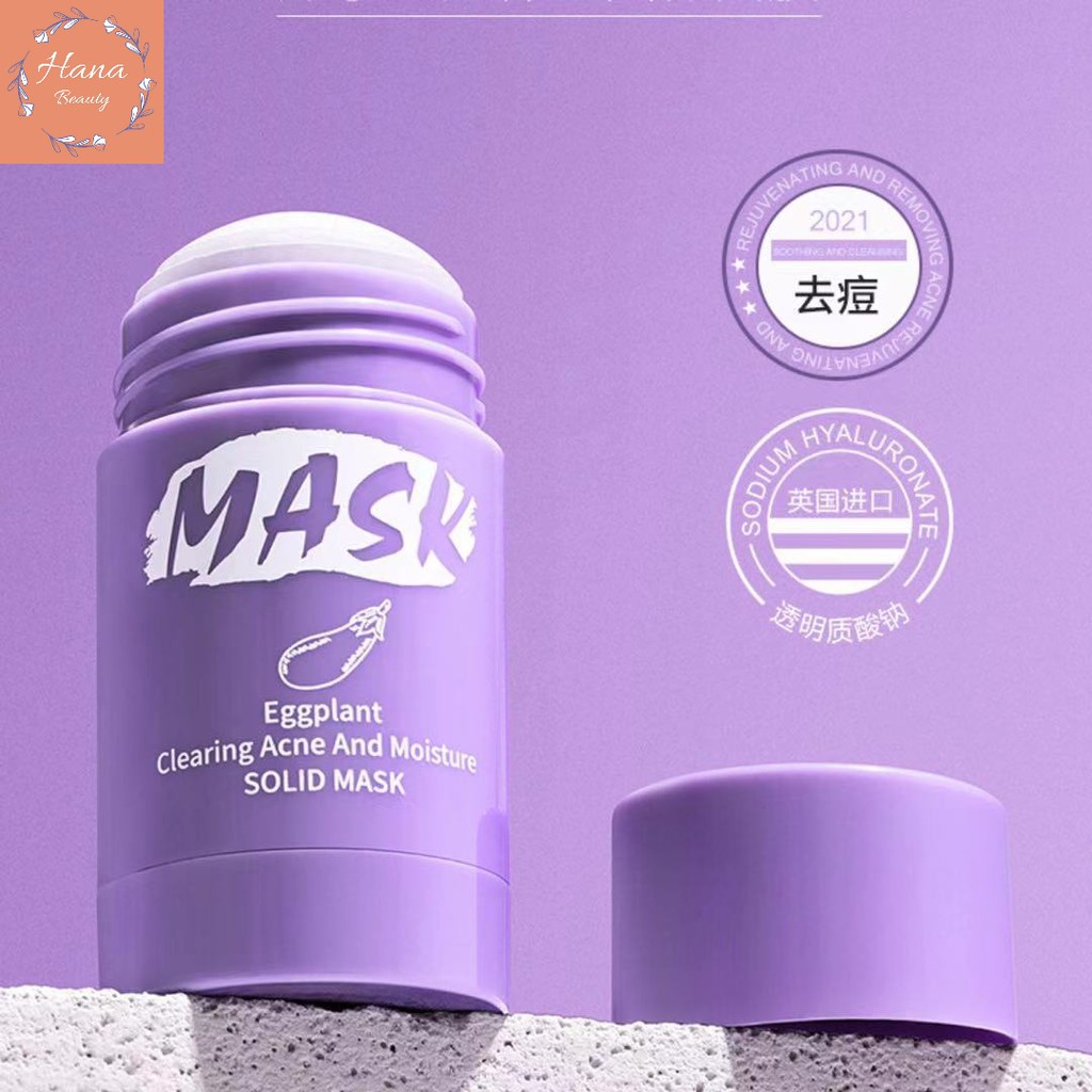 Mặt nạ sáp TRÀ XANH CÀ TÍM SOLID MASK làm sạch giảm mụn NỘI ĐỊA TRUNG