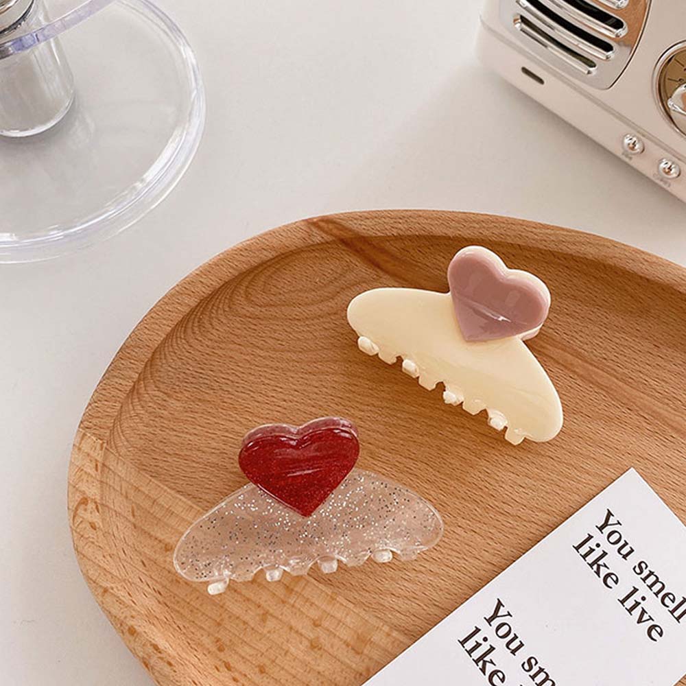 Kẹp tóc thiết kế họa tiết trái tim xinh xắn cho nữ