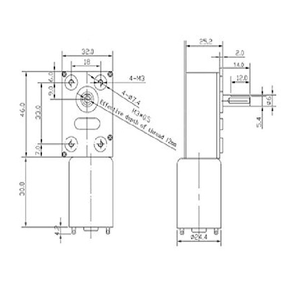Động cơ JGY370 24V - 18RPM
