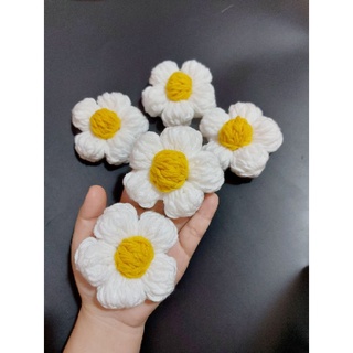Set 10 pin cài hoa len 8cm, được chọn màu