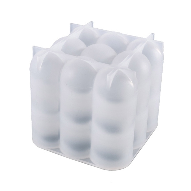 Khuôn silicone làm xà phòng/nến hình học 3D DIY