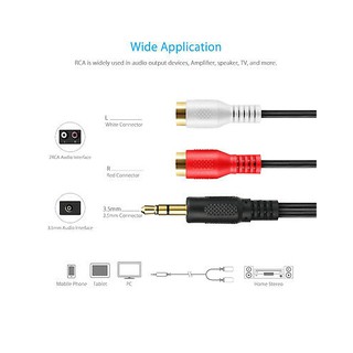 [Mã ELHA9 giảm 15% đơn 50K] jack 3.5 đực ra 2 đầu AV bông sen cái