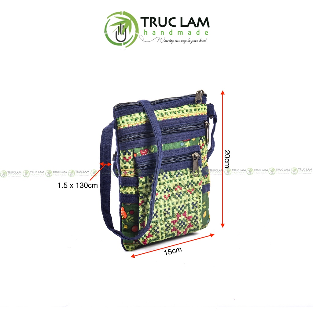 Túi Đeo Chéo Thời Trang Thổ Cẩm Size Nhỏ - Trúc Lâm Handmade