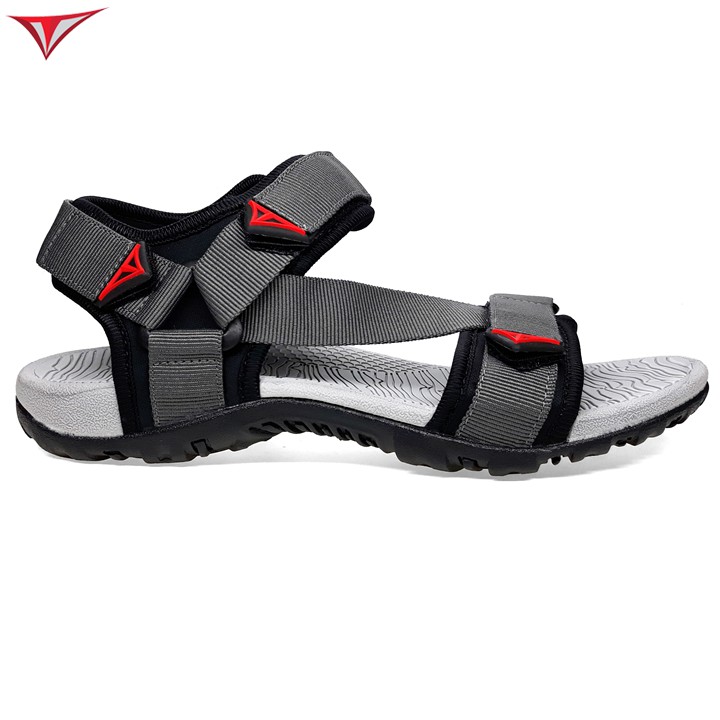 [Fullbox] Giày Sandal Nam Việt Thủy Hai Quai Chéo Xám Ghi - VT017