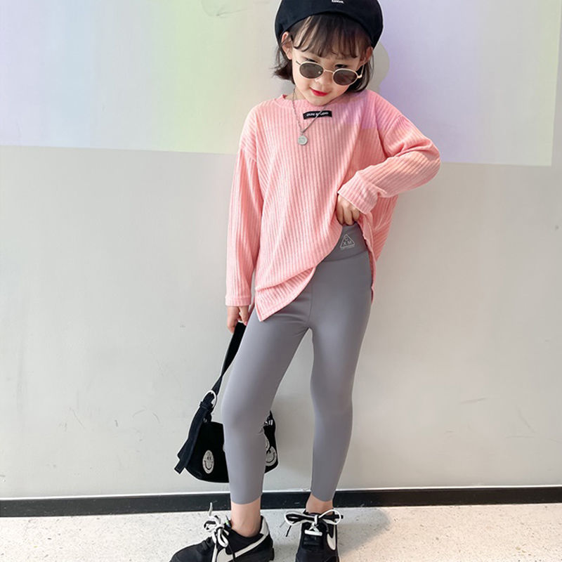 Quần legging vải cotton thoáng khí thời trang dễ thương cho bé gái