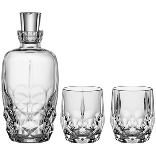 Bộ bình ly whisky pha lê bohemia, 3 món
