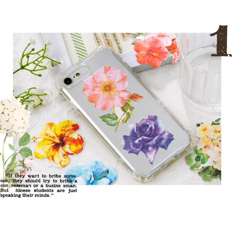 Băng dính giấy washi Hoa cỏ dạng tấm WT308