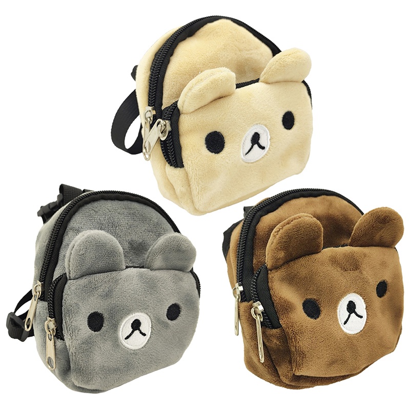 Ba Lô Đeo Vai Nhồi Bông Có Khóa Kéo Đa Năng Di Động Dễ Thương Cho Thú Cưng