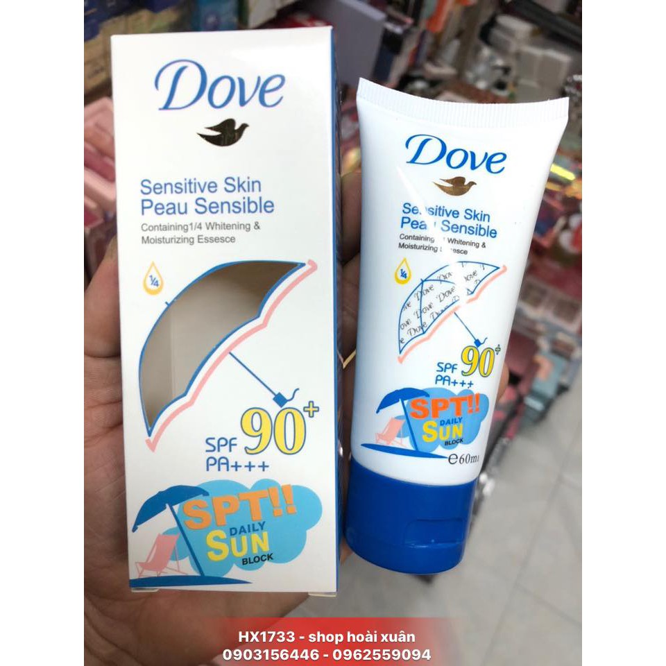 Kem chống nắng Dove SPF 90 làm trắng da dành cho da nhạy cảm - HX1733