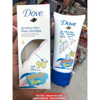 Kem chống nắng dove spf 90 làm trắng da dành cho da nhạy cảm - hx1733