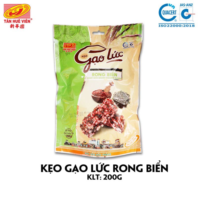 Kẹo gạo lứt rong biển Tân Huê Viên 200g