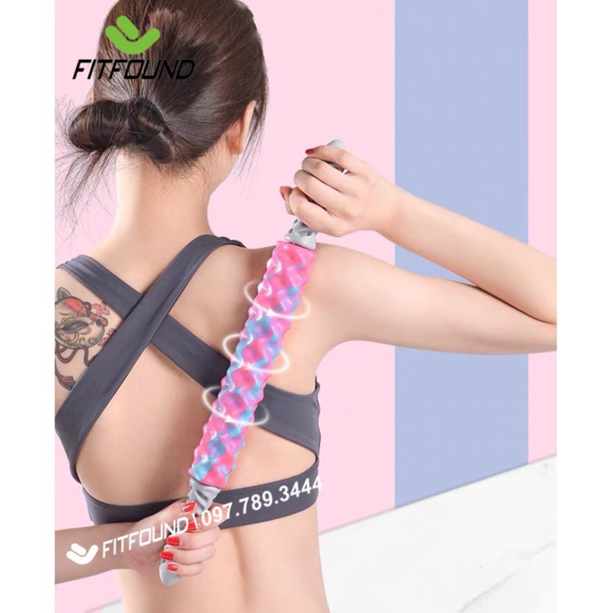Thanh lăn gai massage mát xa giãn cơ dãn cơ trị liệu thư giãn cơ bắp tập gym yoga - muscle roller stick