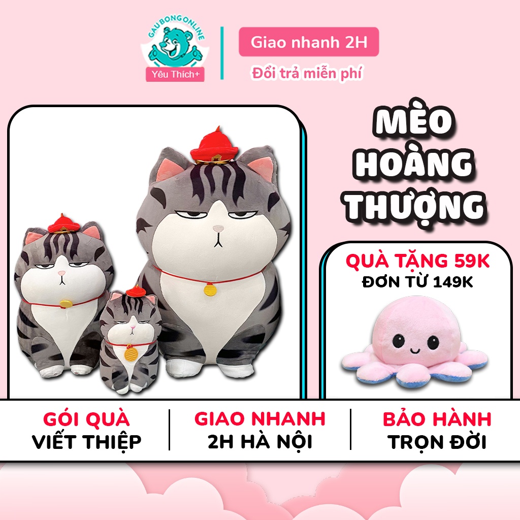 Gấu Bông Mèo Hoàng Thượng May Mắn Cao Cấp Gấu Bông Online