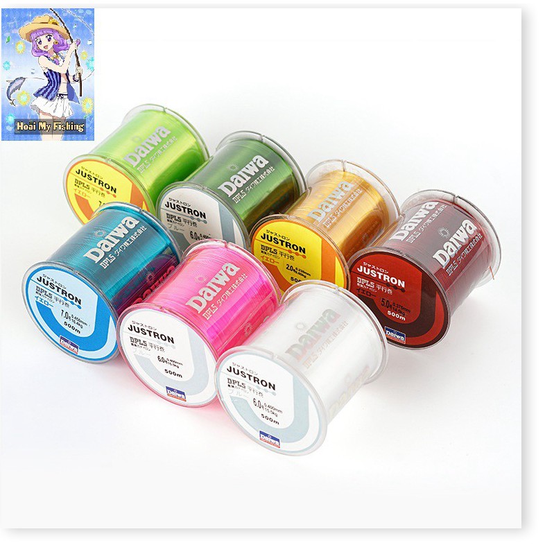 Cước Câu Cá DAIWA Justron 500M Chính Hãng Siêu Dai Đủ Size Đủ Màu Sắc - Đồ Câu DHS