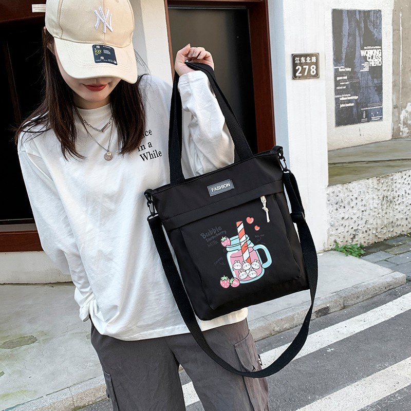 Túi Đeo Vai Vải Canvas Đa Năng Sức Chứa Lớn Mới Cho Nữ