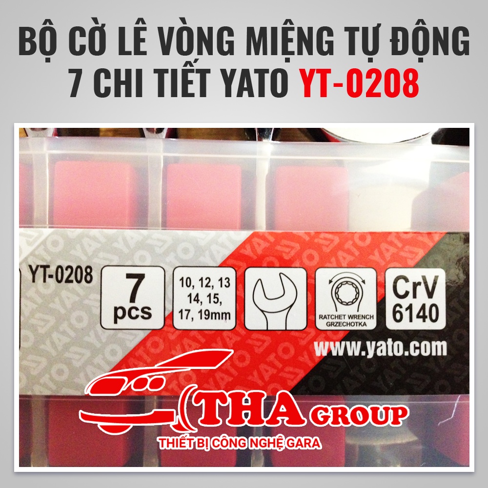 BỘ CỜ LÊ VÒNG MIỆNG TỰ ĐỘNG 7 CHI TIẾT YATO YT-0208